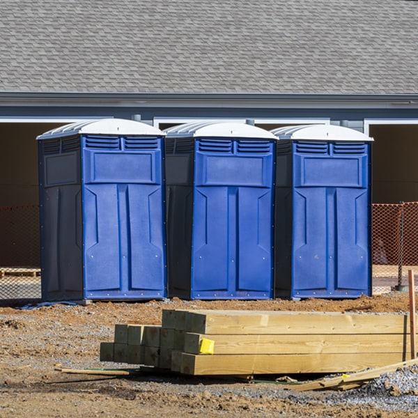 how can i report damages or issues with the porta potties during my rental period in Maysville